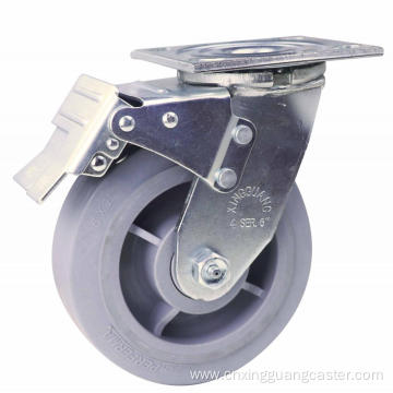 Heavy Duty TPR Caster Full Brake